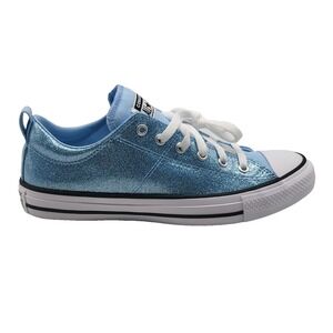 Converse Chuck Taylor All Star‎ Madison Girls 7 Blue Glitter Sneakers Shoes Low